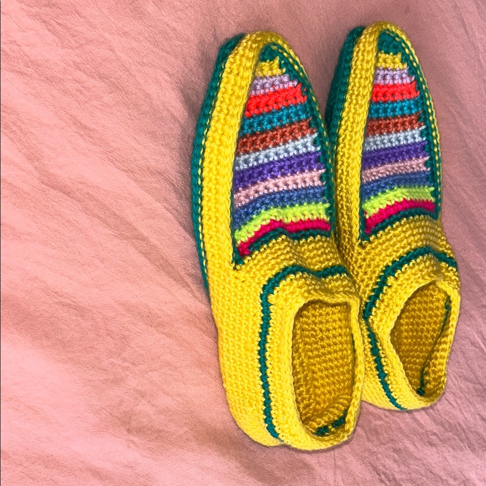 Colorful Striped Women's Slippers